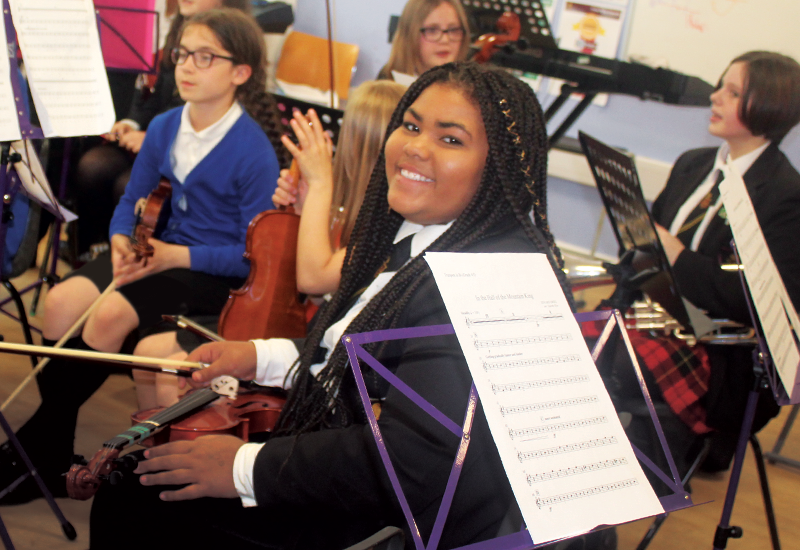 School Orchestra Goes Onward